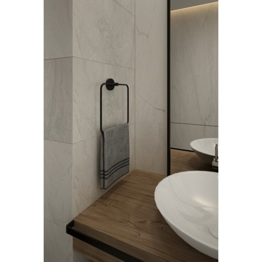 Alper Banyo Lotus Mat Siyah Eko Kare Havluluk Havlu Askısı Havlu Asacağı Ister Yapıştır Ister Montajla Havluluk Fiyatı