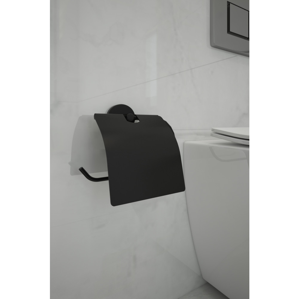 Alper Banyo Mat Siyah Kapaklı Tuvalet Kağıdı Asacağı Wc Tuvalet Kağıtlığı - Ister Yapıştır Ister Montajla Tuvalet Kağıtlığı Fiyatı