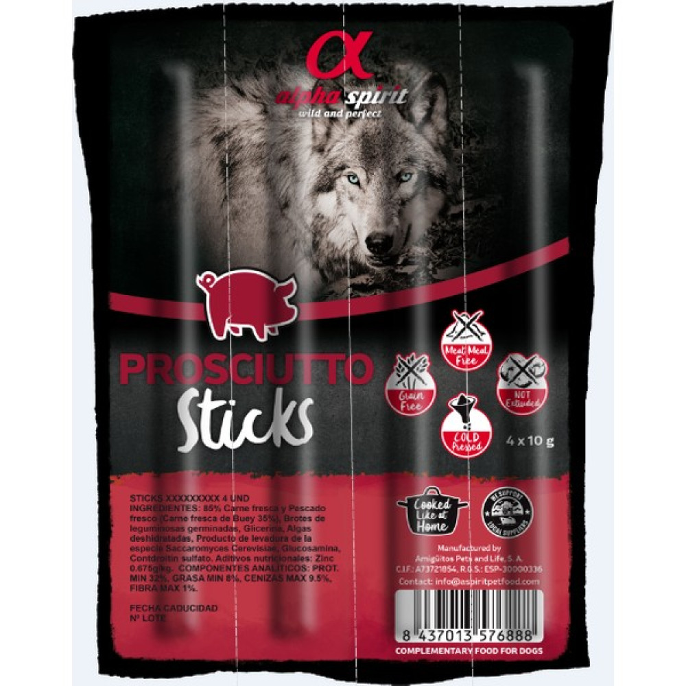 Alpha Spirit Prosciutto Sticks Domuzlu Köpek Ödül Maması 4 x 10 gr Evcil Hayvan Ürünleri Fiyatı