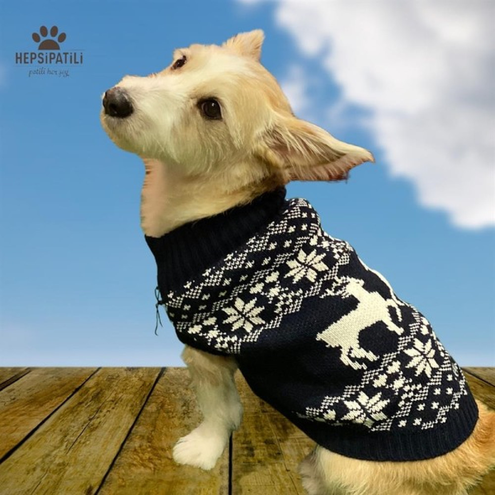 Alphadog Noel Navy Köpek Kazağı - XL Evcil Hayvan Ürünleri Fiyatı