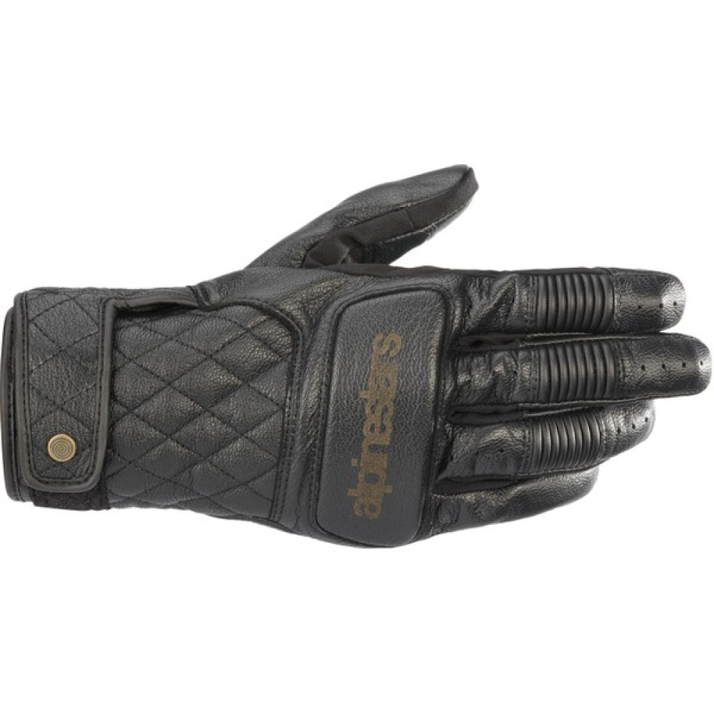 Alpine Stars Alpinestars Brass Korumalı Deri Motosiklet Eldiveni (Siyah) - XL Motorsiklet Eldivenleri Fiyatı