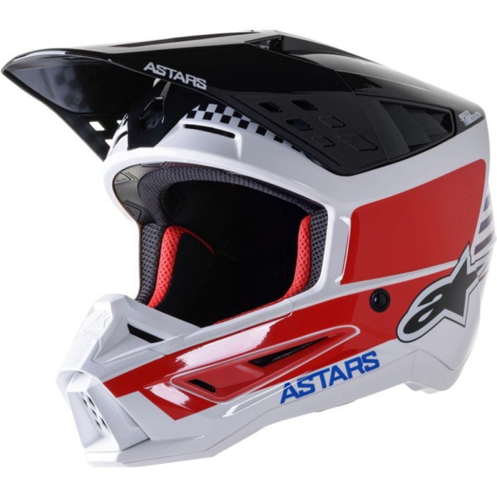 Alpine Stars Alpinestars S-M5 Speed Korumalı Motosiklet Kaskı (Beyaz / Mavi / Kırmızı) - M Motorsiklet Sürücü Koruyucu Aksesuarlar Fiyatı