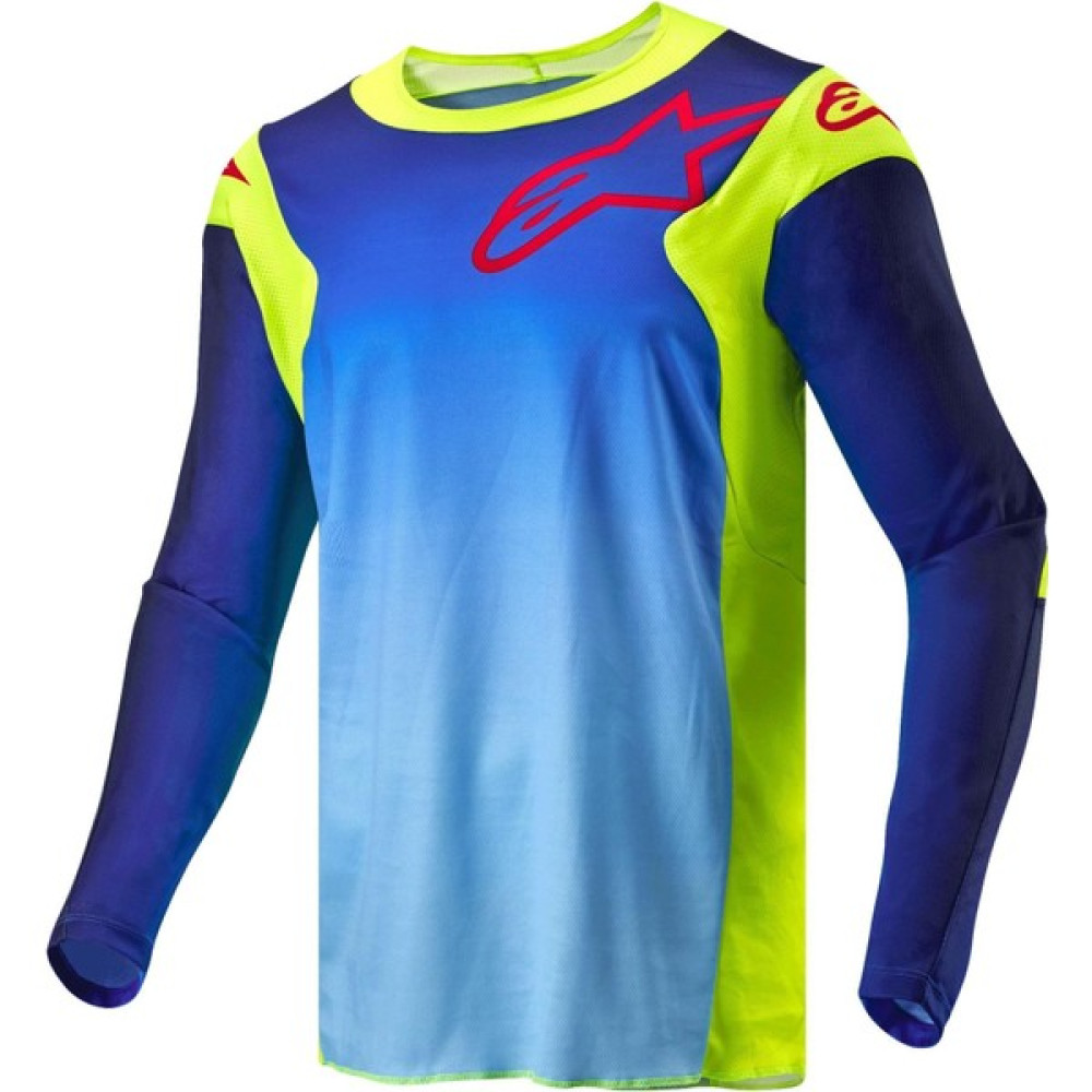 Alpinestars Racer Hoen Kros Motor Jerseyi Sarı / Mavi / Kırmızı - XL Motorsiklet Montları Fiyatı