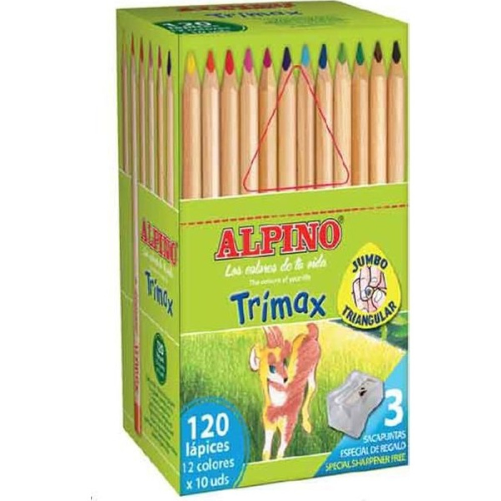 Alpıno AL-000377 ''trimax'' 120'li Jumbo Kuru Boya - 120 Adet Kuru Boya Kalemi Fiyatı
