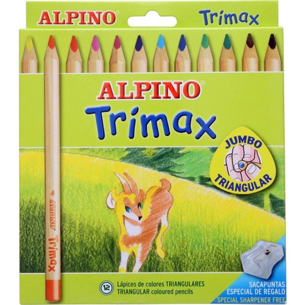Alpino AL-113 Trimax Jumbo Kuru Boya  Kalemi 12'li - 12 Adet Kuru Boya Kalemi Fiyatı