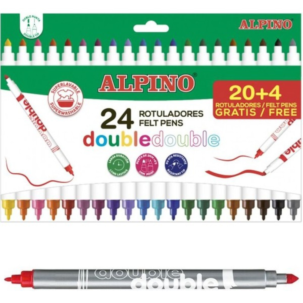 Alpino Çift Yönlü Keçeli Kalem 24 Renk (AR-002058) Oto Boyaları Fiyatı
