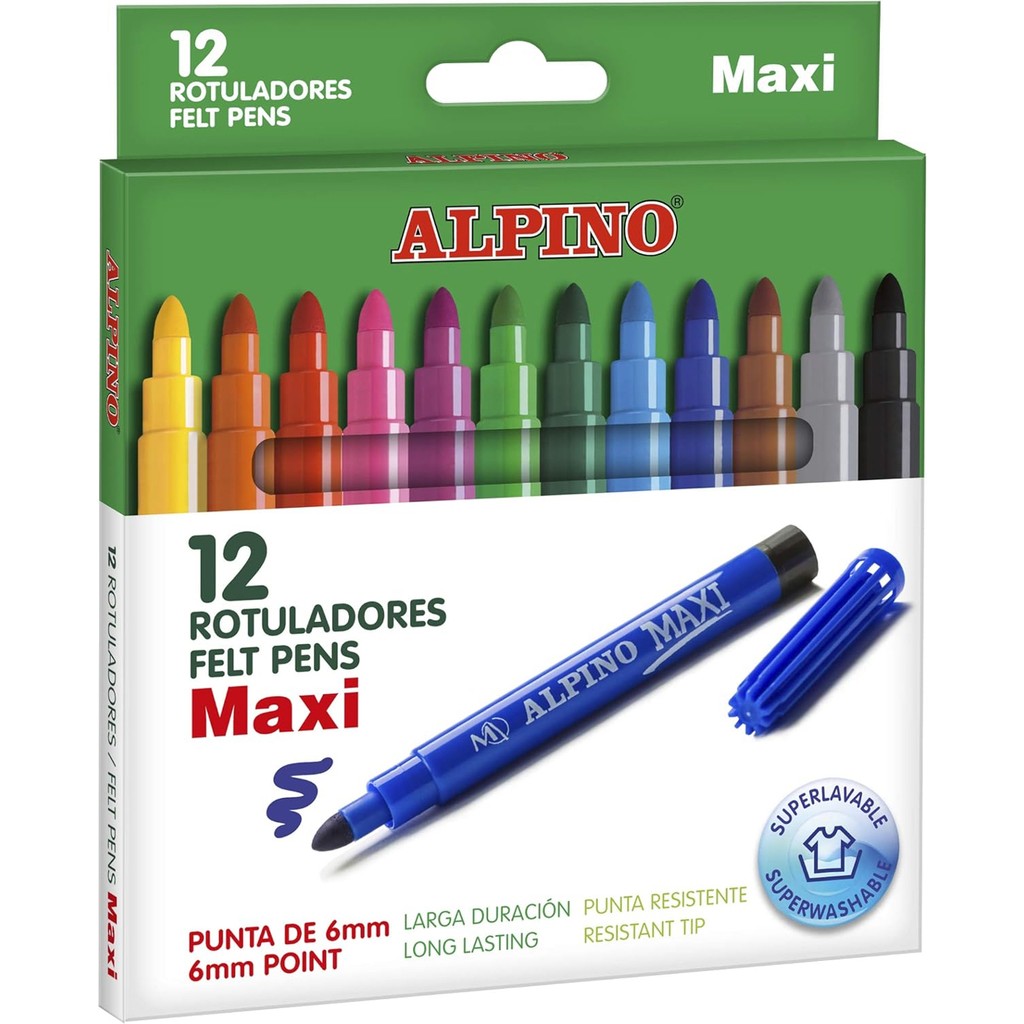 Alpino Keçeli Boya Kalemi 12 Renk Maxi AR-06 Kalem & Yazı Gereçleri Fiyatı