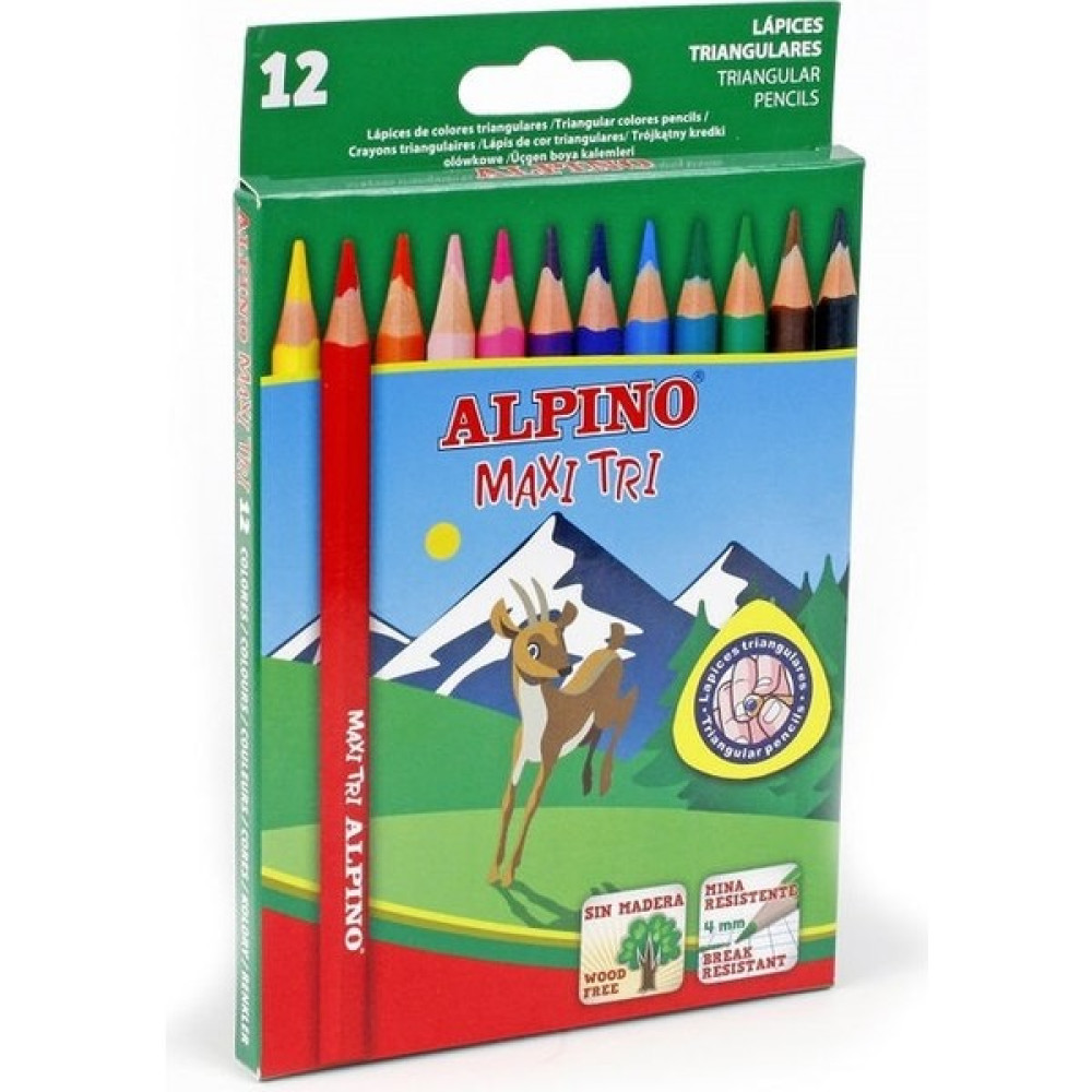 Alpino Maxi Tri Kalın Kuru Boya 12 Renk (AL-2133) Oto Boyaları Fiyatı