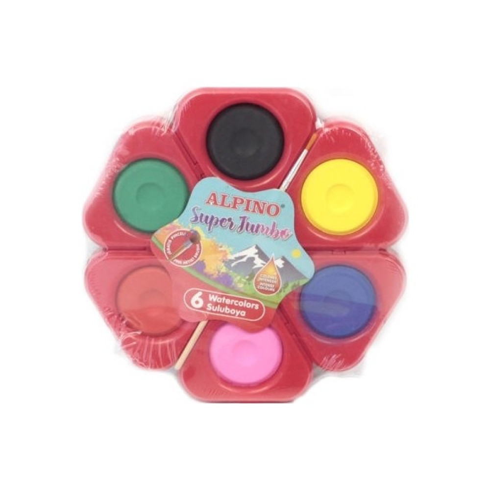 Alpino Super Jumbo Sulu Boya 6 Renk 45 mm Çap Sulu Boya Fiyatı