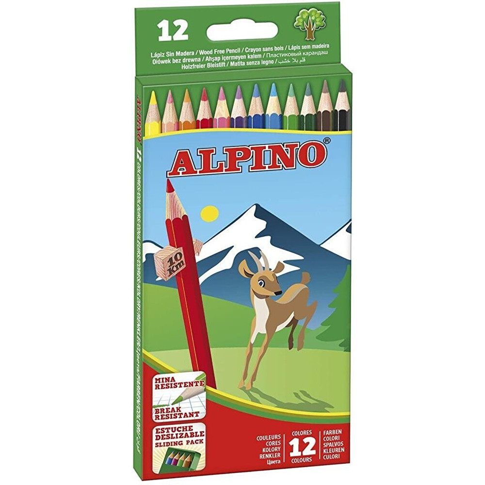 Alpino Uzun Kuru Boya 12 Renk Kuru Boya Kalemi Fiyatı