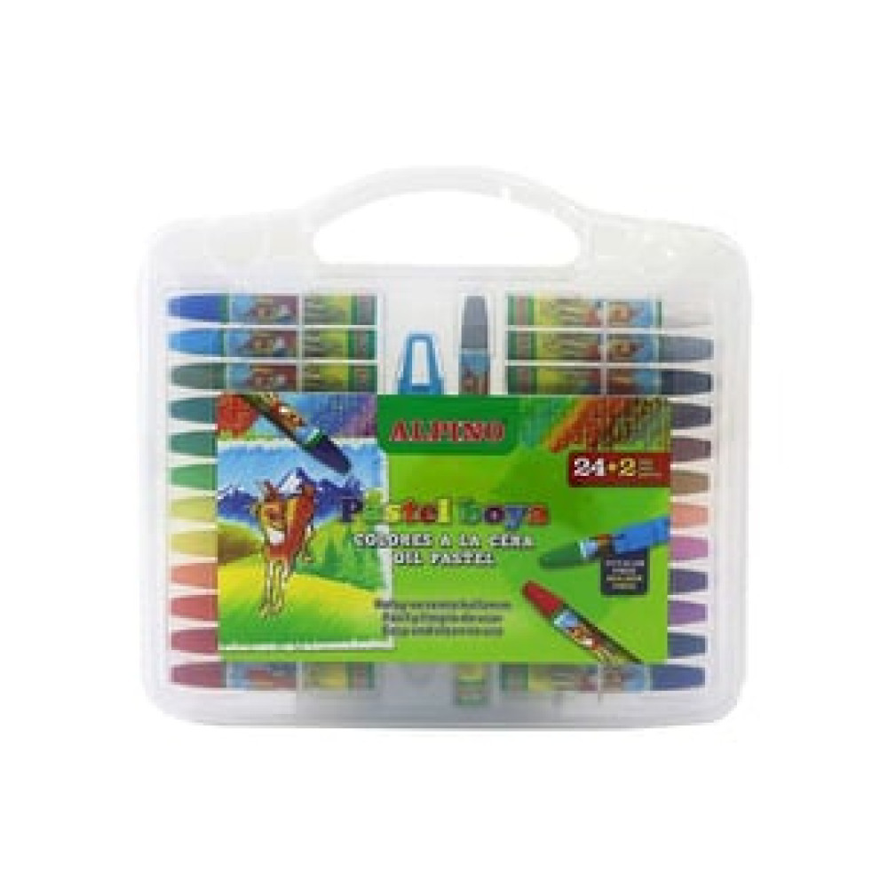 Alpino Yağlı Pastel Boya 24+2 Renk Plastik Çantalı Pastel Boya Fiyatı