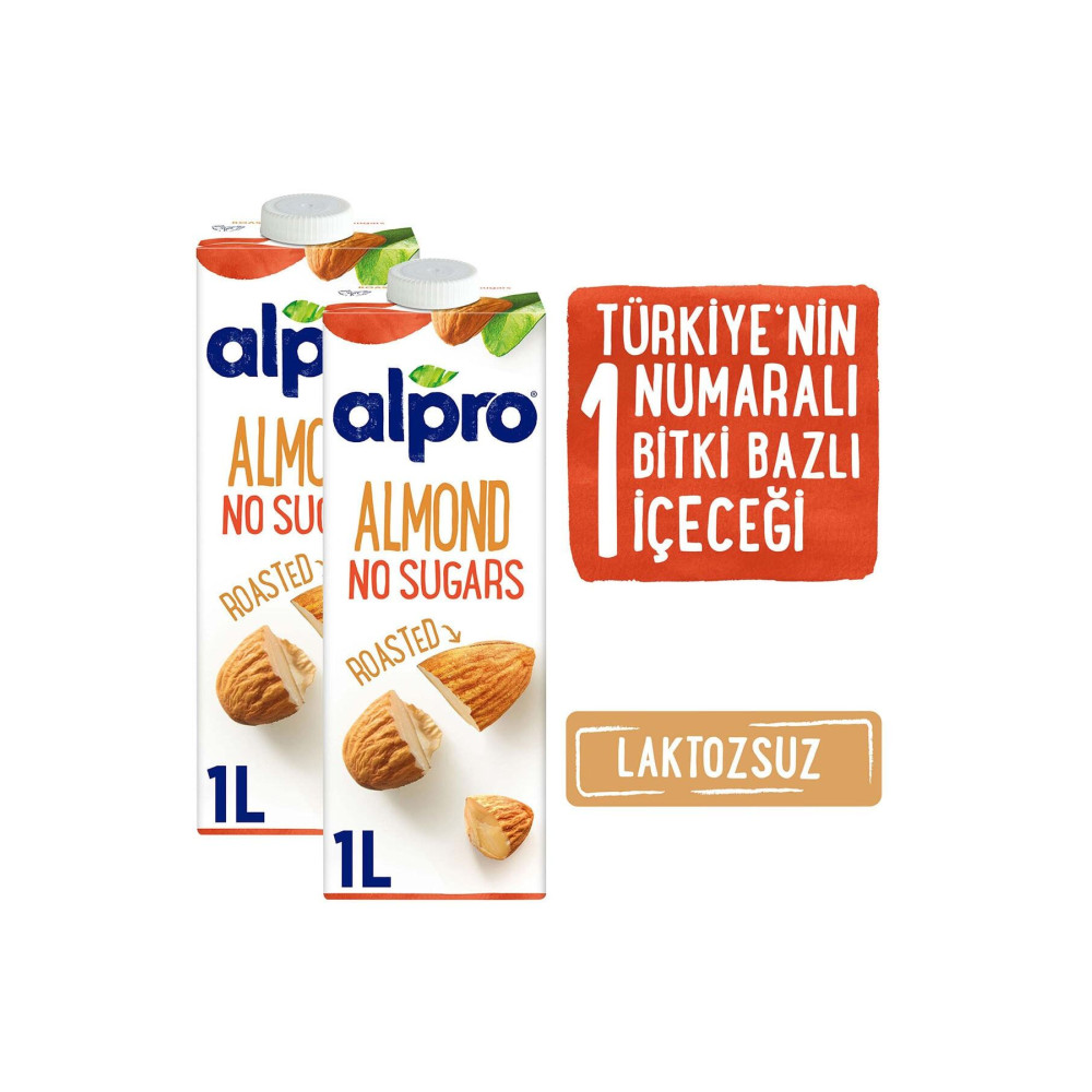 Alpro Şekersiz Badem Sütü 2x1 Lt Avantajlı Paket Diğer Fiyatı