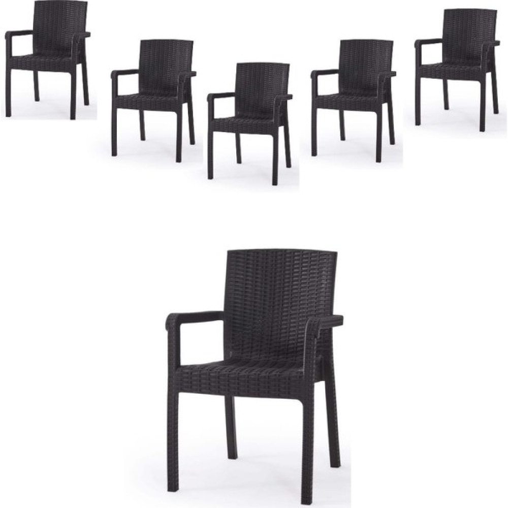 Alpsancup Ambalaj Rattan 6'lı Modern Lüx Bahçe&balkon,teras Sandelye - Kahverengi Bahçe Sandalyesi Fiyatı
