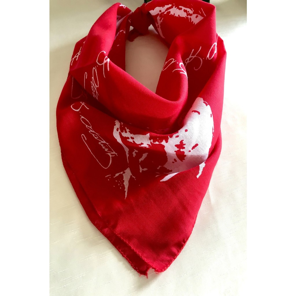 Als Accessories Atatürk Portreli ve Imzalı Kırmızı Renk %100 Cotton Bandana Fular Bandana (Outdoor) Fiyatı