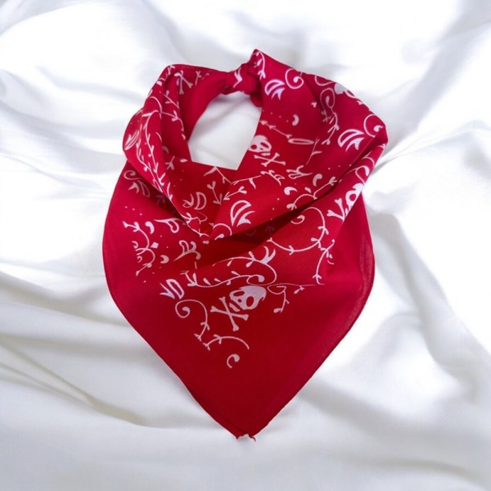 Als Accessories Kırmızı Renk %100 Koton Içi Desenli ve Kurukafa Model Motorcu, Sporcu Bandanası Toka, Taç & Saç Bandı Fiyatı