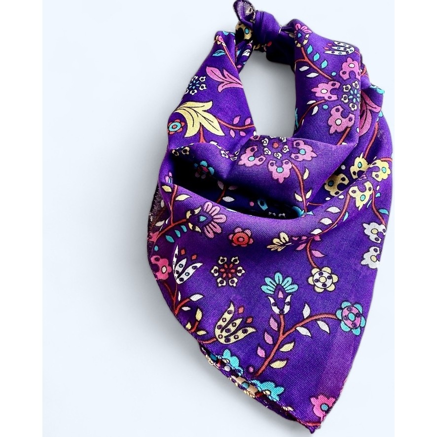 ALS Tasarım Dünyası Mor Renk Içerisinde Çiçek Desenli Çok Amaçlı Bandana %100 Cotton BND8183, One Size Diğer Fiyatı