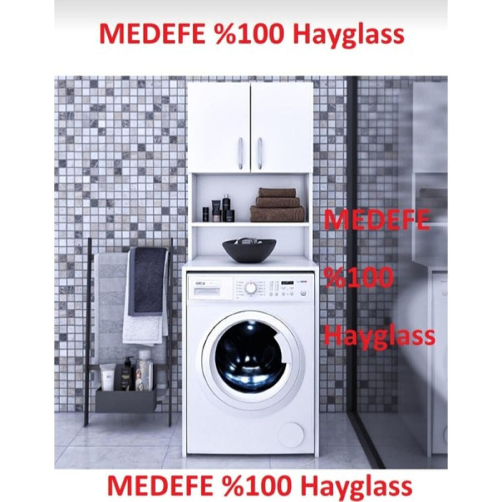 Alsan Dekor Çamaşır Makinesi Dolabı, Kurutma Makinesi Dolabı, Hazır Banyo Dolabı - Beyaz Banyo Dolabı / Mobilyası Fiyatı
