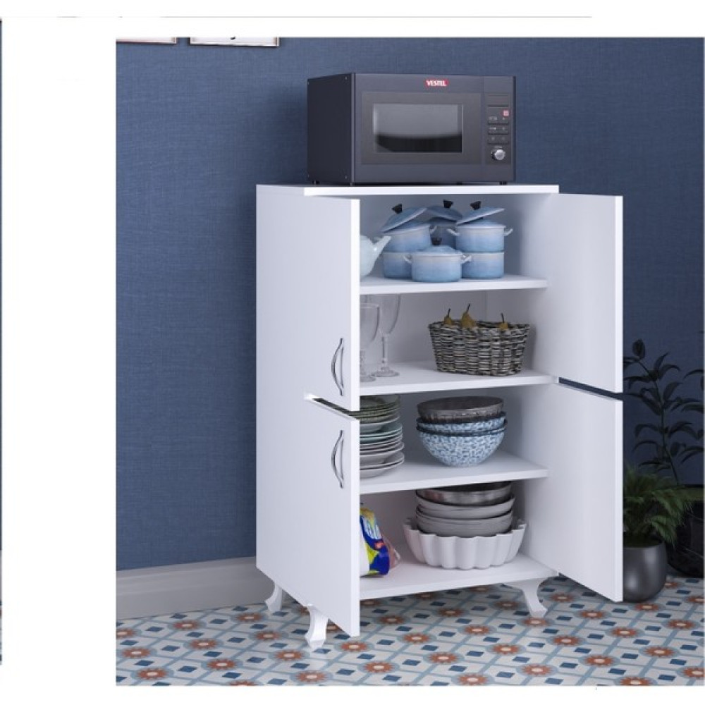Alsan Dekor Çok Amaçlı Erzak Dolabı Mutfak Dolabı Banyo Dolabı - Beyaz Banyo Dolabı / Mobilyası Fiyatı