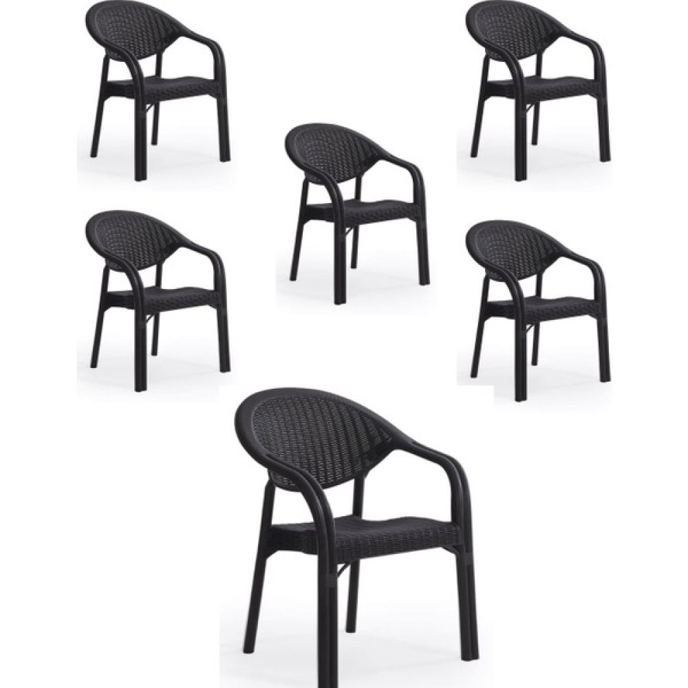 Alsancup Ambalaj Rattan 6'lı Bambu Bahçe&balkon,teras Sandelye - Kahverengi Bahçe Sandalyesi Fiyatı