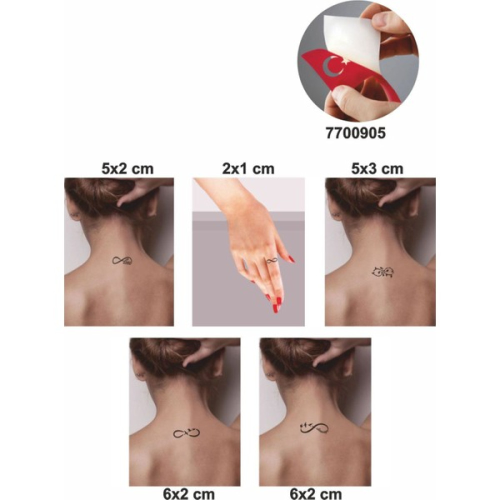 Alsepeteavm Sonsuzluklar 5 Adet Geçici Dövme Kına Şablonu Altın, Takı & Aksesuar Fiyatı