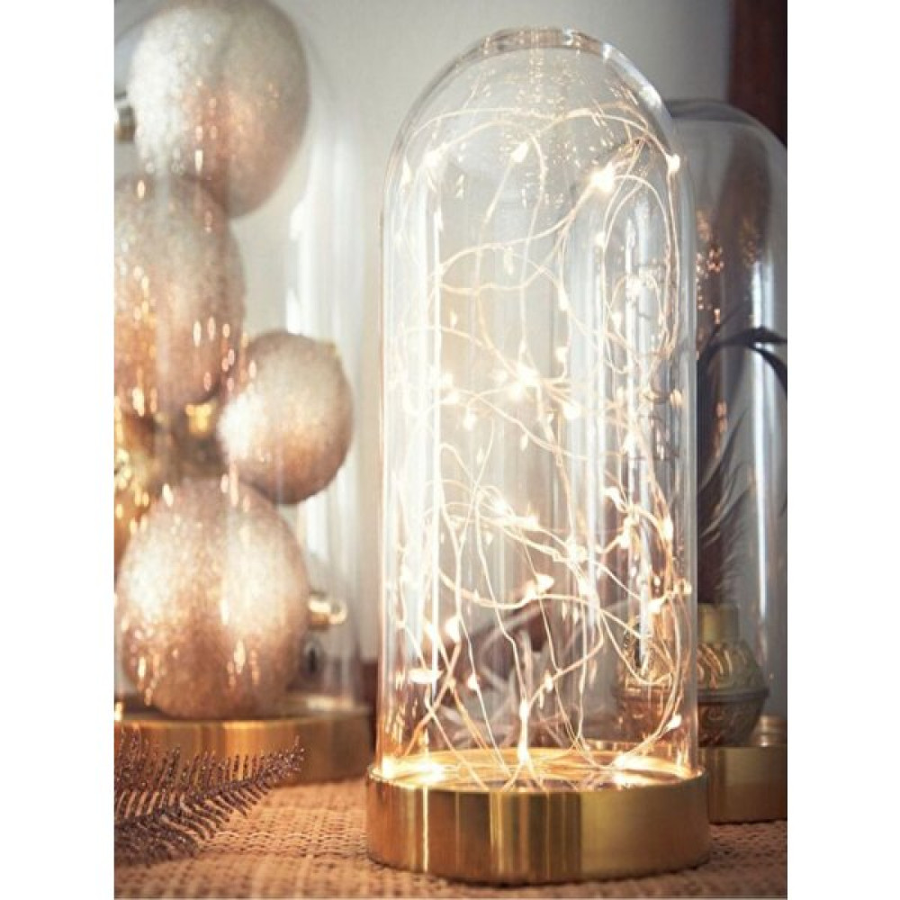 Alshop LED Işıklı Gold Ters Fanus 3 Metre Peri Tel Gün Işığı Gold Teraryum Dekoratif Organizasyon Süsleme Bitki Fiyatı