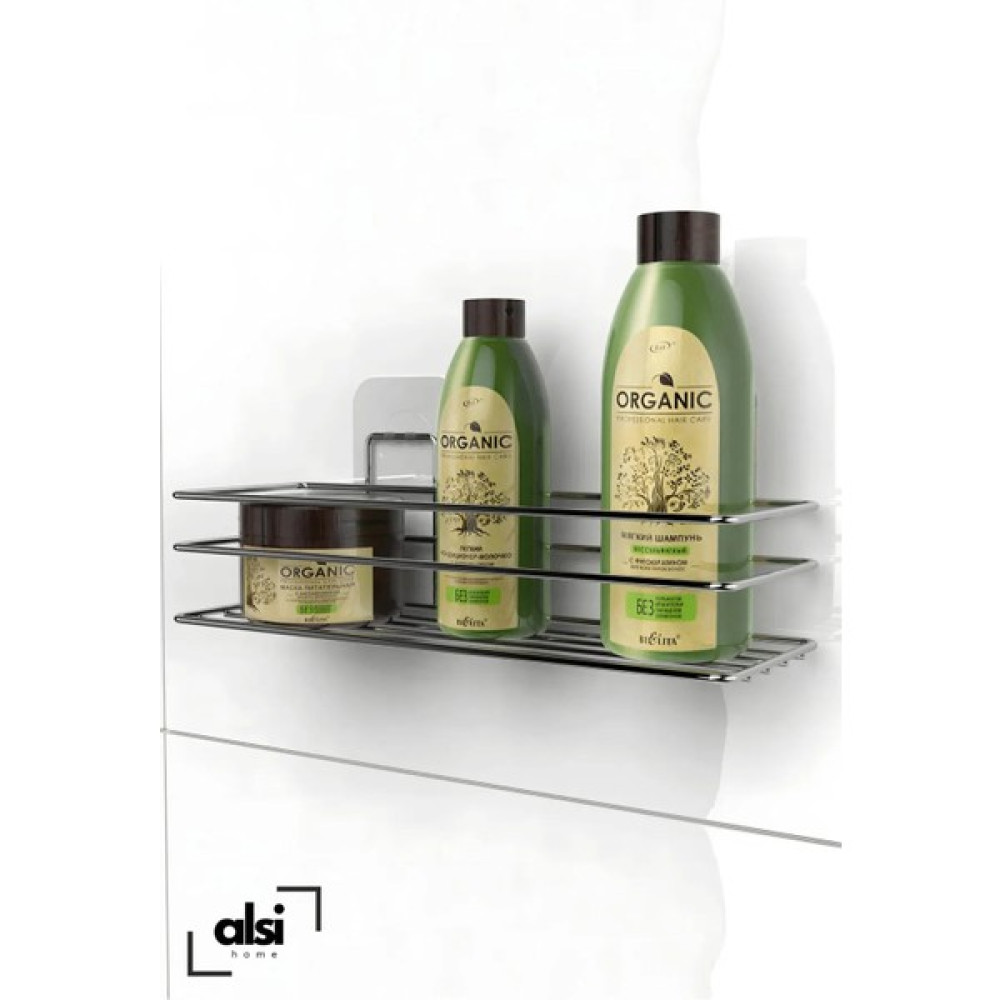 Alsi Home Yapışkanlı Banyo Rafı Şampuanlık Sabunluk Banyo Duş Askısı - Gümüş Banyo Askılık Fiyatı