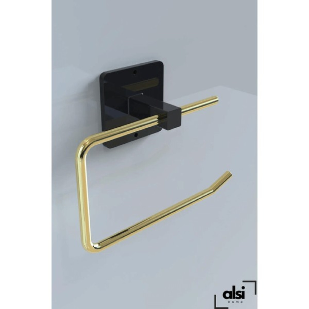 Alsi Home Yapışkanlı Gold Tuvalet Kağıdı Tutacağı/tuvalet Wc Kağıtlık Tuvalet Kağıtlığı Fiyatı