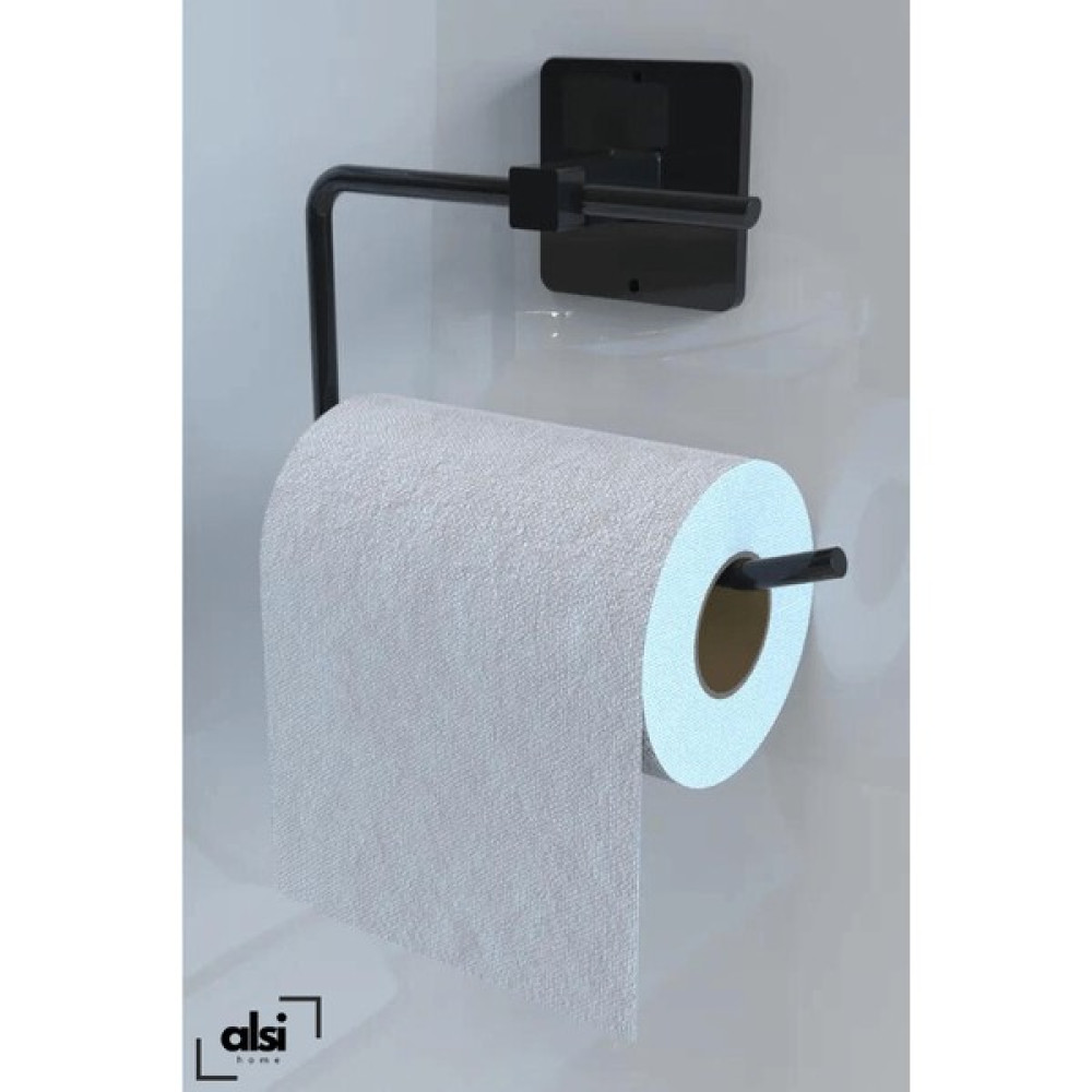 Alsi Home Yapışkanlı Siyah Tuvalet Kağıdı Tutacağı/tuvalet Wc Kağıtlık Tuvalet Kağıtlığı Tuvalet Kağıtlığı Fiyatı