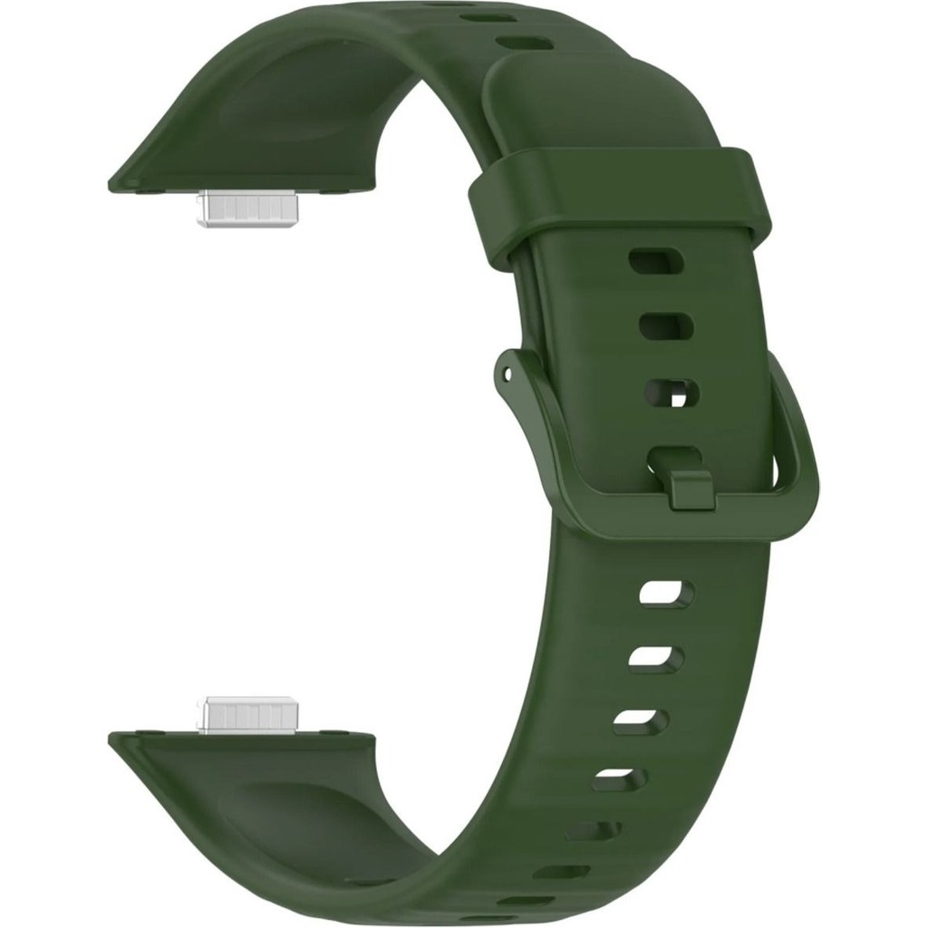 Alstrap Huawei Watch Fit 5 Pro/fit 5/fit 4 Pro/fit 4/fit 3 Tokalı Silikon Kordon - Huawei Fit 3 - Koyu Yeşil Akıllı Saat Aksesuarı Fiyatı