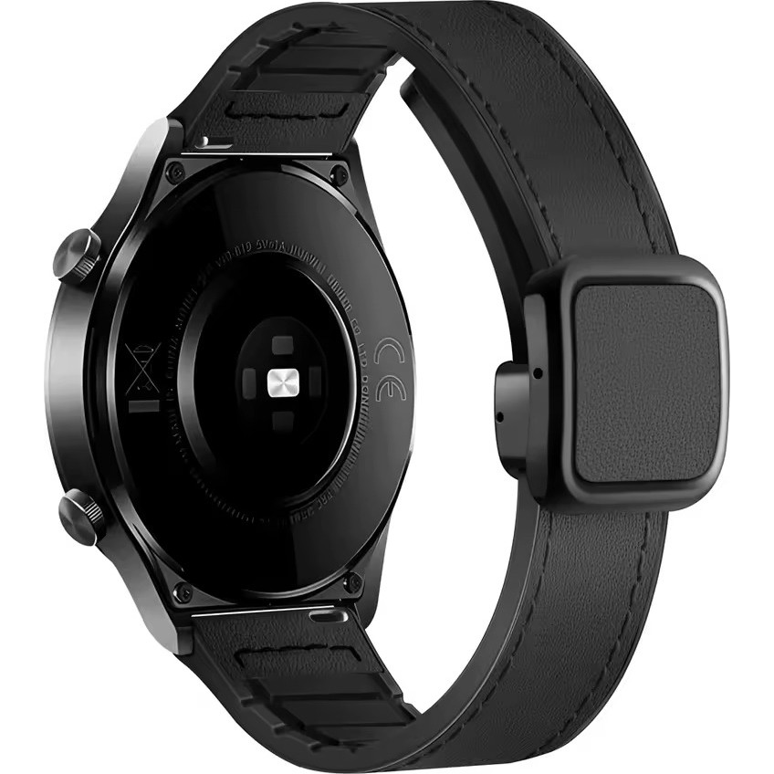 Alstrap Huawei Watch Gt6/gt5/gt4/gt3 Pro/gt3 Uyumlu 46MM Manyetik Tokalı Suni Deri Kordon Kayış - Siyah Cep Telefonu Fiyatı