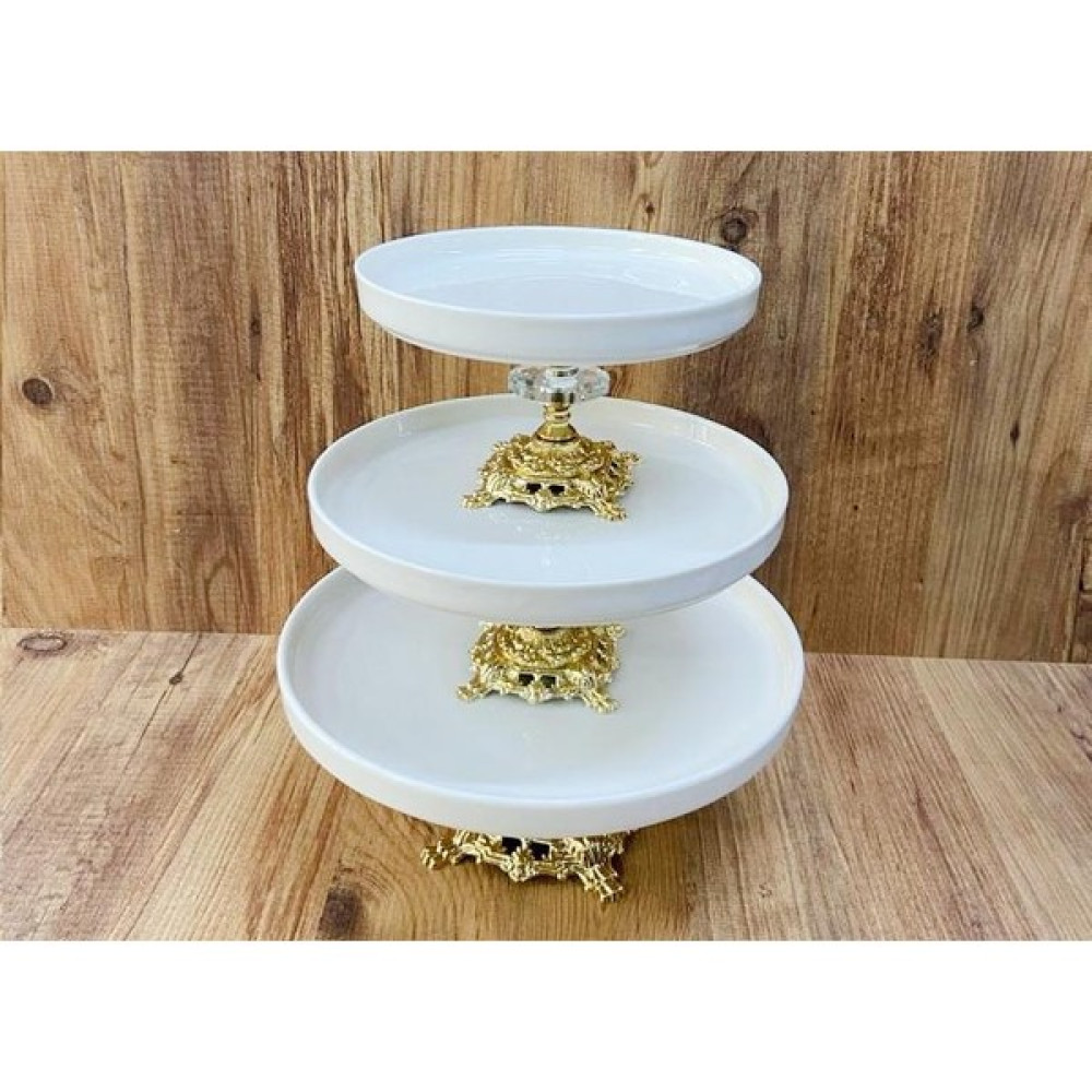 altabi Ayaklı Porselen Servis Tabağı Sunumluk 3 Boy 27 cm 23 cm 19 cm Kahvaltı Takımı Fiyatı