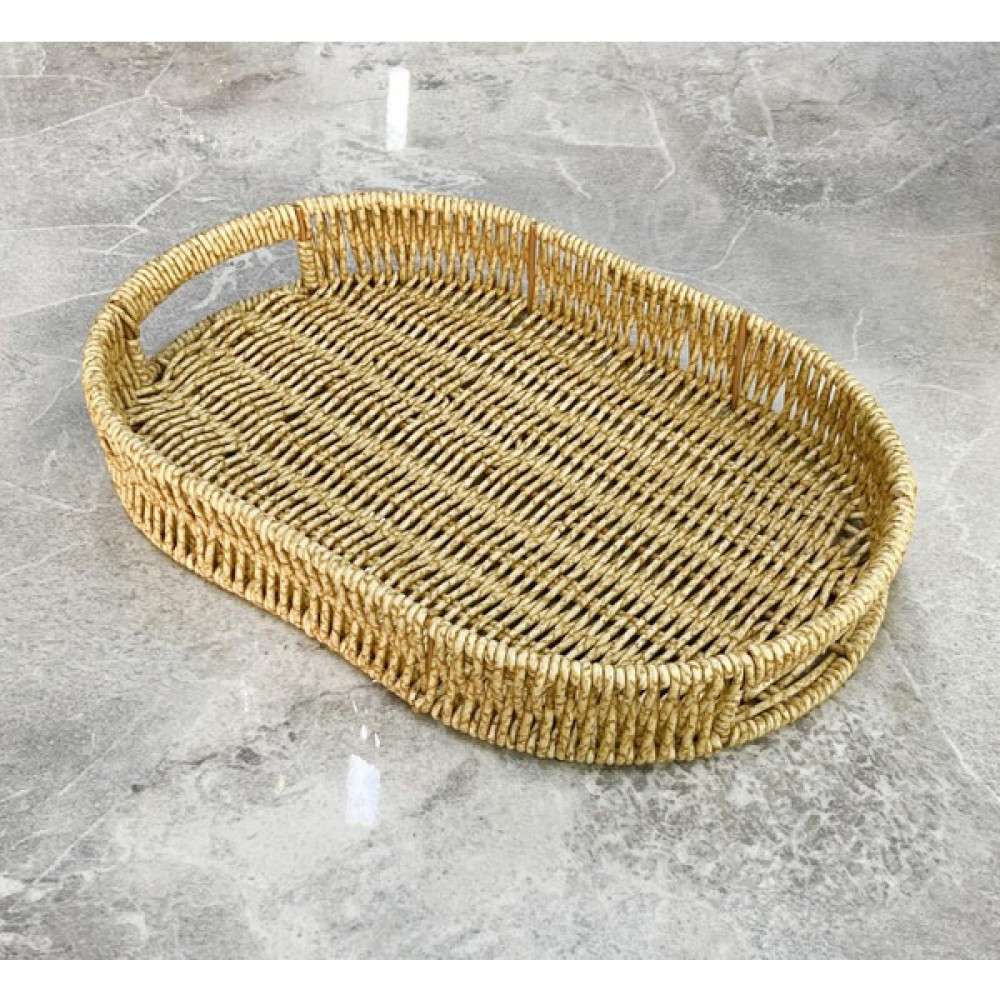altabi Rattan Sunum Tepsisi Dekoratif Tepsi Büyük Boy Oval Servis Tepsisi Fiyatı