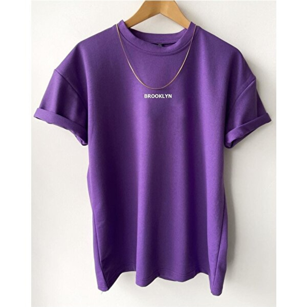 Altamira Erkek Mor Brooklyn Baskılı Tshirt Erkek T-shirt Fiyatı