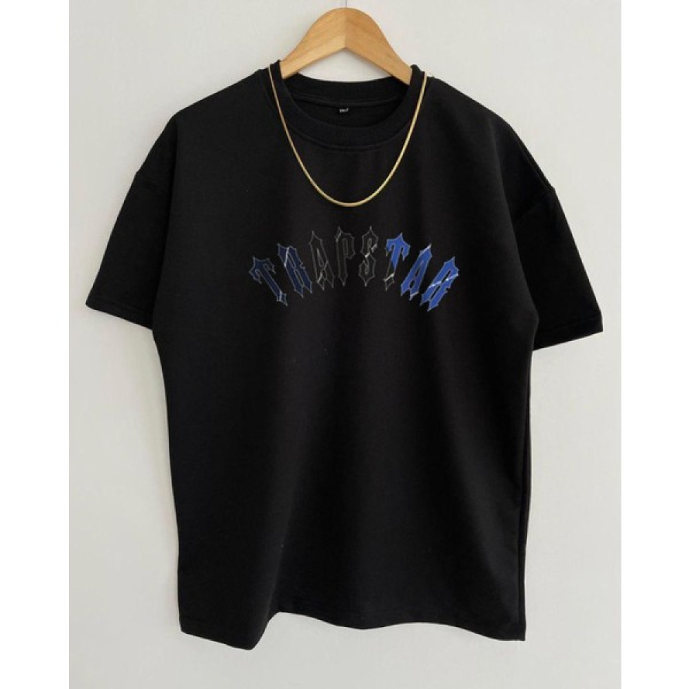 Altamira Siyah Trapstar Baskılı Oversize Bisiklet Yaka Kısa Kollu Pamuklu T-Shirt Erkek T-shirt Fiyatı