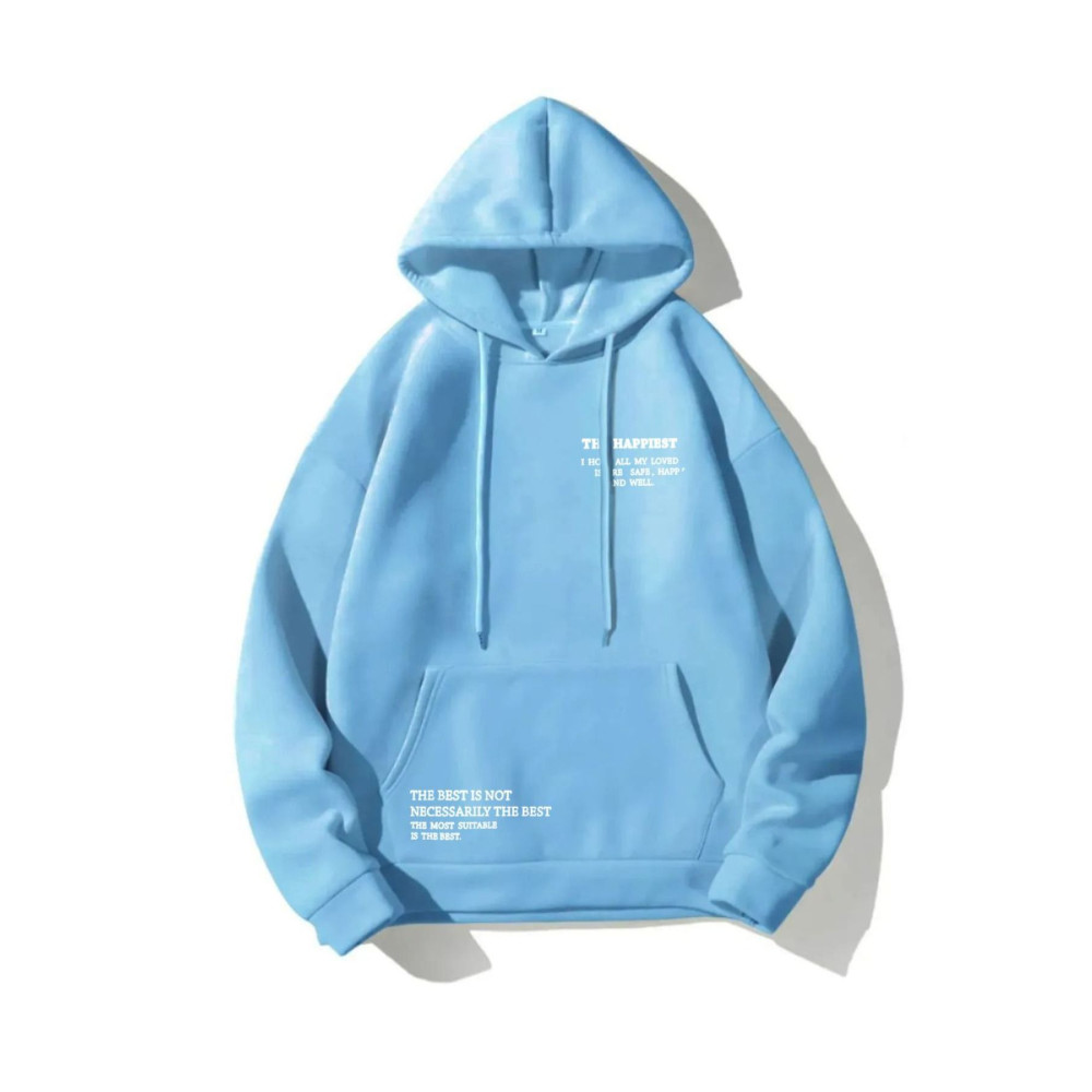 Altamira Unisex Bebe Mavisi Happiest Baskılı Oversize Kapşonlu Sweatshirt S Beden Bayan Sweatshirt Fiyatı