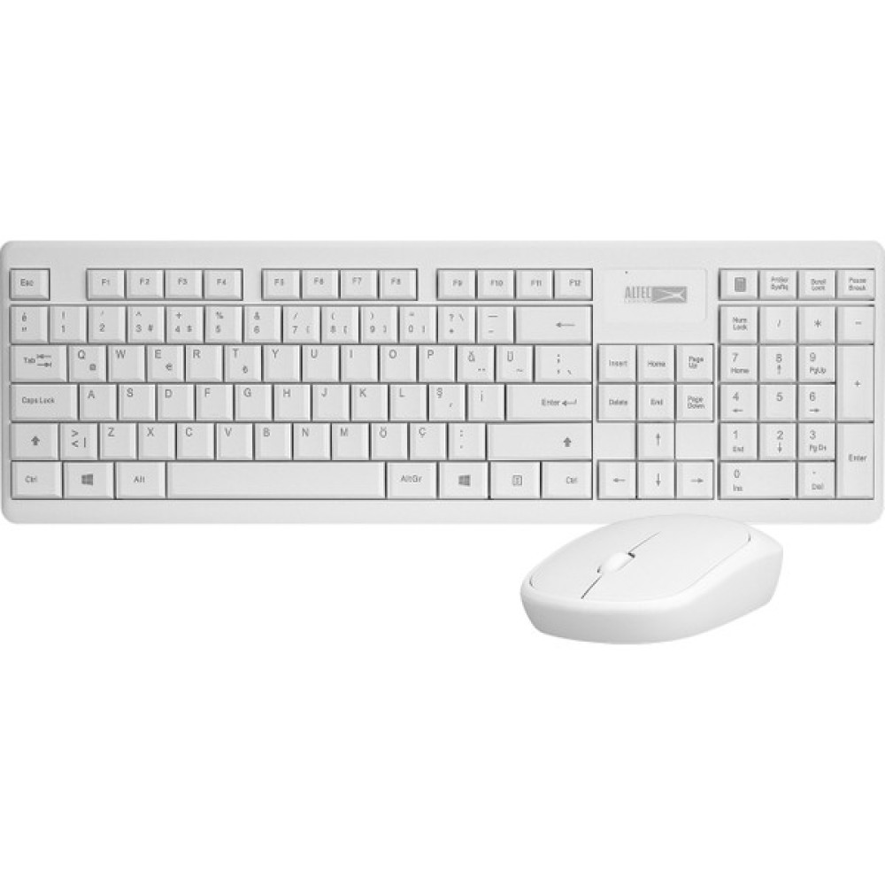 Altec Lansing ALBC6314 Beyaz 2.4ghz 1200DPI Mouse Türkçe Q Kablosuz Klavye + Mouse Set Klavye - Mouse Fiyatı