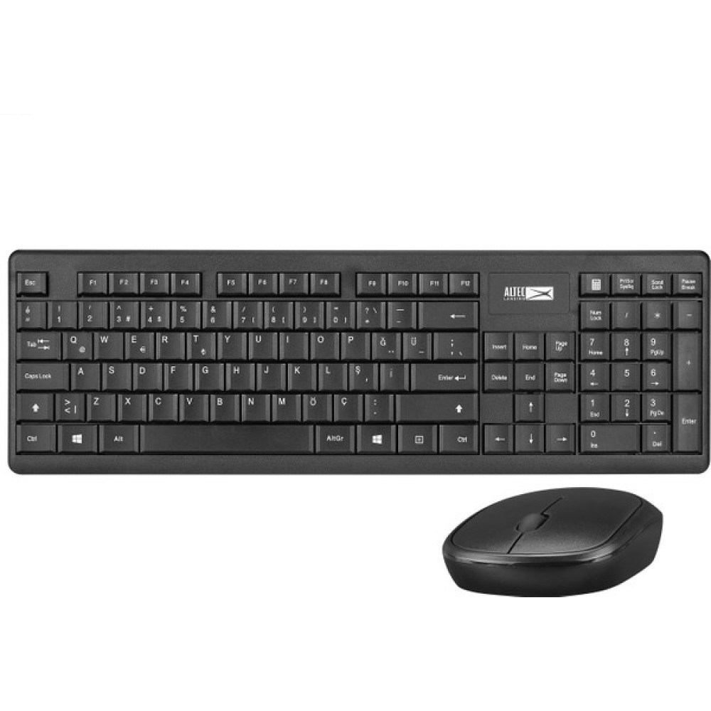 Altec Lansing ALBC6314 Siyah 2.4ghz 1200DPI Mouse Türkçe Q Kablosuz Klavye + Mouse Set Klavye - Mouse Fiyatı