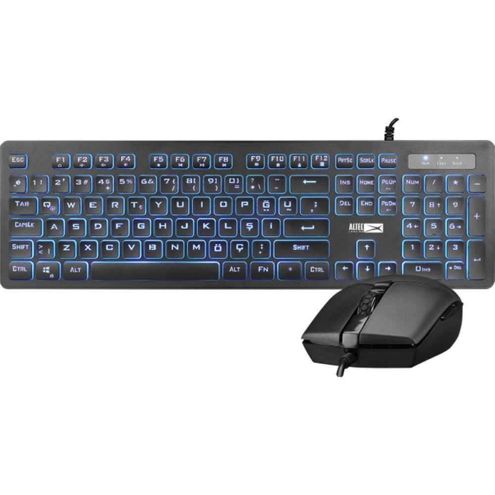Altec Lansing ALGC8264 Siyah 3 Renkli 6400DPI Mouse Multimedya Fonksiyonlu Gaming Klavye+Mouse Set Klavye - Mouse Fiyatı