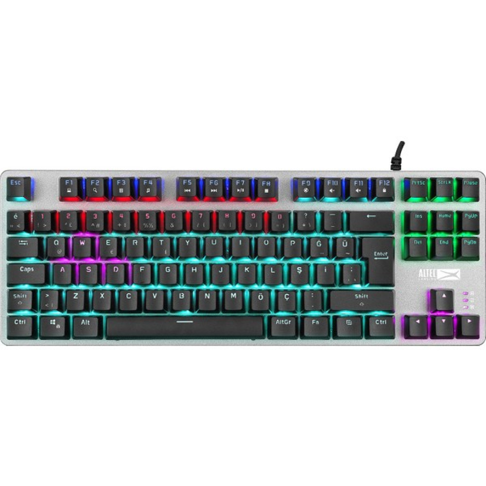 Altec Lansing ALGK8404GR Siyah/Gümüş RED SWITCH Rainbow 87 Tuşlu Süper Kompakt TKL Mekanik Gaming Oyuncu Klavye - Siyah - Gümüş Oyuncu Klavyesi Fiyatı