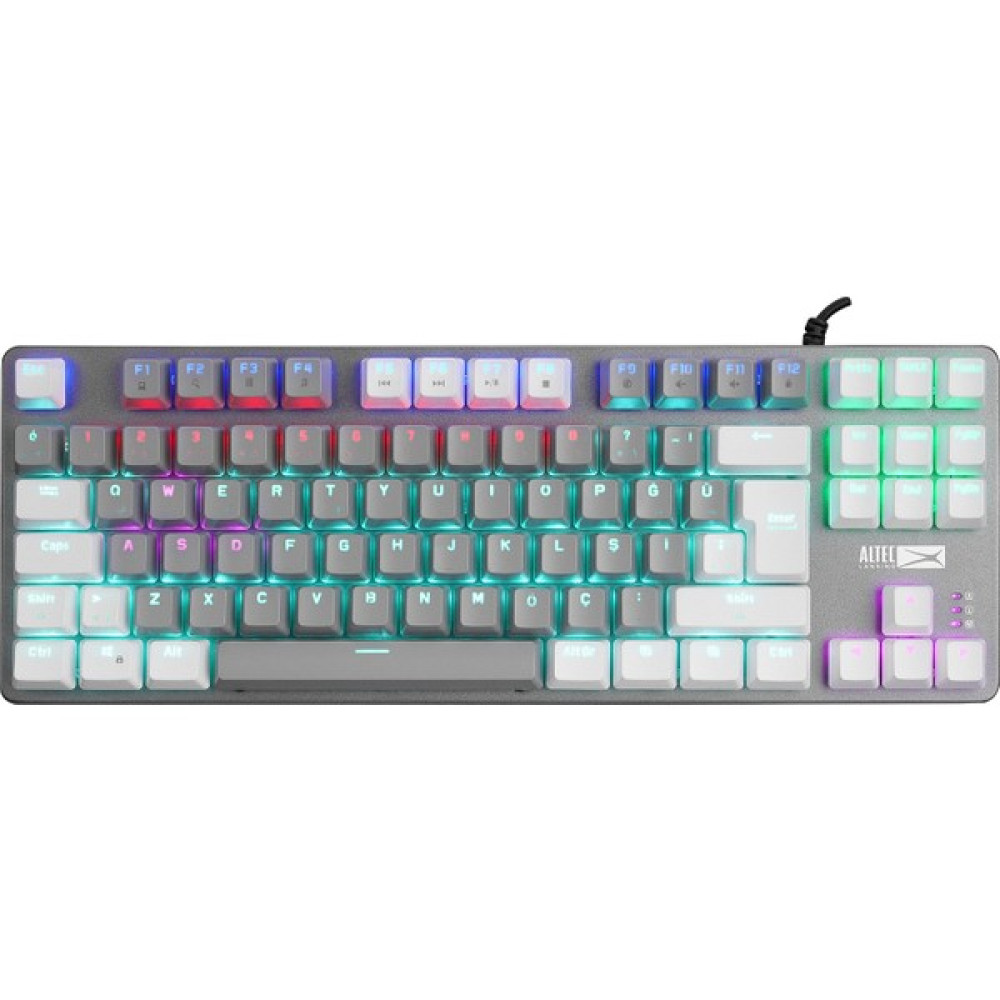 Altec Lansing ALGK8404WG Beyaz/Gri BLUE SWITCH Rainbow 87 Tuşlu Süper Kompakt TKL Mekanik Gaming Oyuncu Klavye - Beyaz Oyuncu Klavyesi Fiyatı