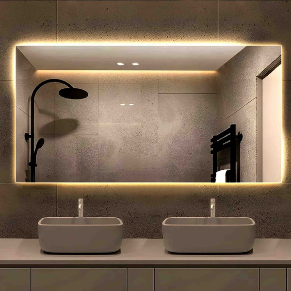 Altena Dekorasyon 90X70 cm Günışığı Ledli Banyo Lavabo Ofis Makyaj Kuaför Aynası - Trafolu - Prizli - 90 cm x 70 cm Banyo Aynası Fiyatı