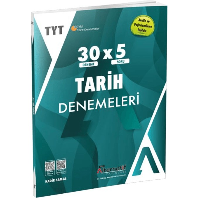 Alternatif Yayıncılık Tyt 30X5 Tarih Branş Denemeleri - Kadir Samsa Diğer Fiyatı