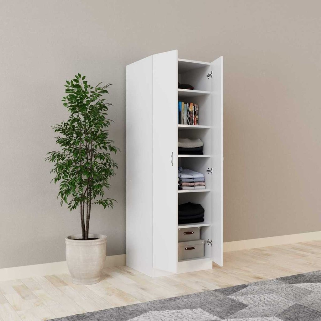 Altın Giyinme Dolabı - Çok Amaçlı Dolap - Gardırop 60 cm -2 Kapaklı - Beyaz Gardrop & Dolap Fiyatı