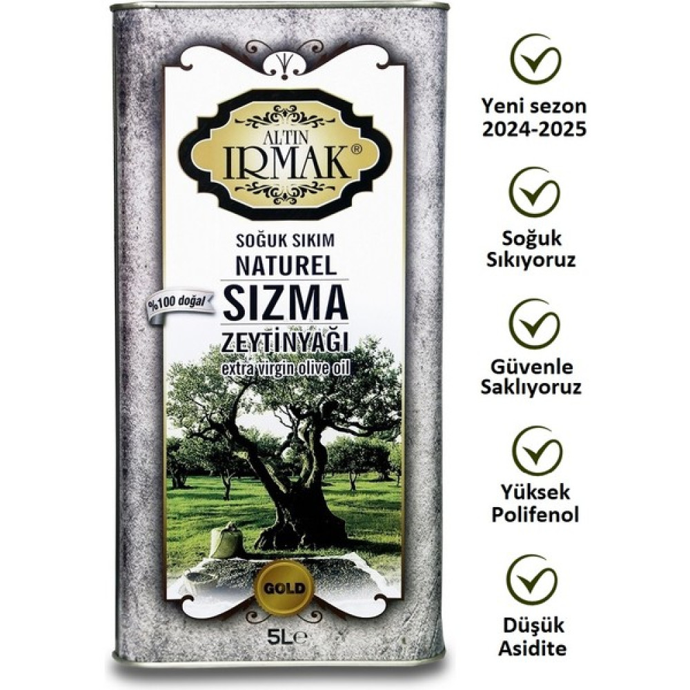 Altın Irmak GOLD PREMİUM GURME yeni sezon Soğuk Sıkım Natürel Sızma Zeytinyağı 5 litre - 5 lt Oto Boyaları Fiyatı