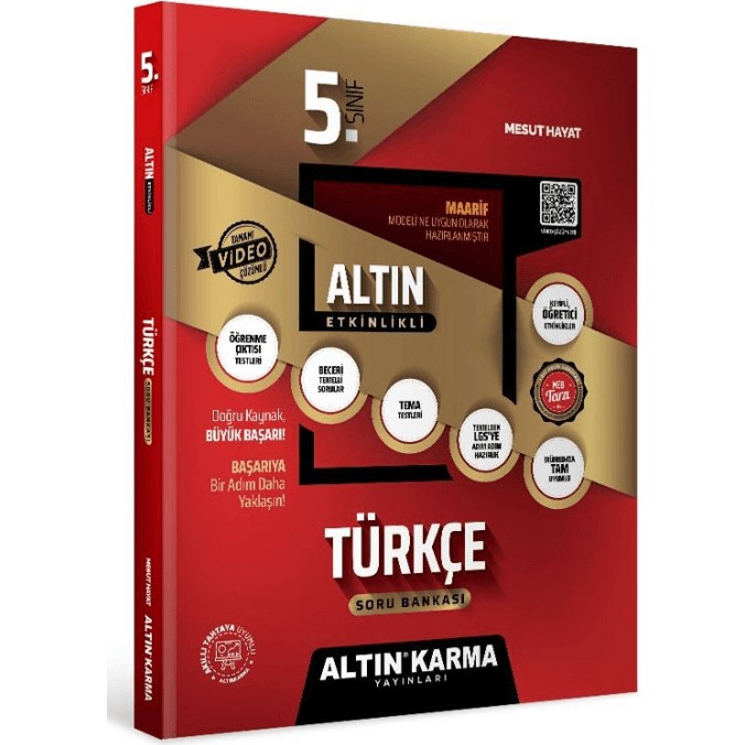 Altın Karma Yayınları 5. Sınıf Türkçe Altın Etkinlikli Kazanım Soru Bankası Diğer Fiyatı