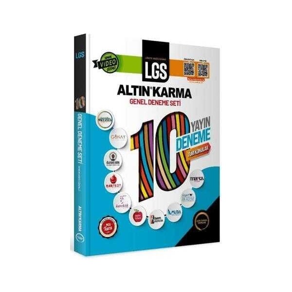 Altın Karma Yayınları 8. Sınıf LGS 10 Farklı Yayın 10 Deneme Tüm Konular Sorular Tamamı Video Çözümlü Ders Sınav Kitapları Fiyatı