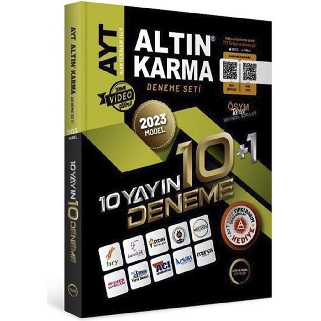 Altın Karma Yayınları AYT 2023 10 Farklı Yayın 10 Farklı Deneme + Son 1 Yıl Çıkmış Sorular Matematik Fiyatı