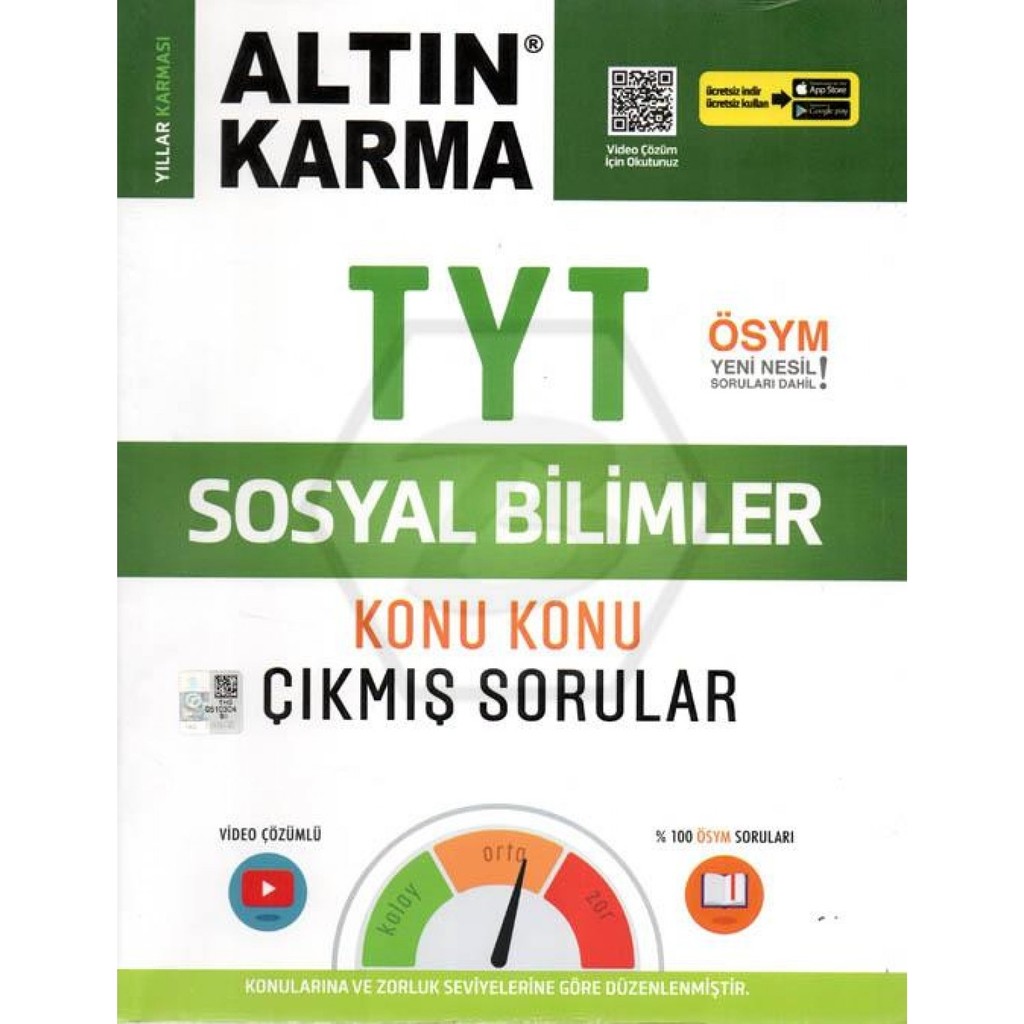 Altın Karma Yayınları TYT Sosyal Bilimler Konu Konu Çıkmış Sorular Temel Yeterlilik Testi (TYT) Fiyatı