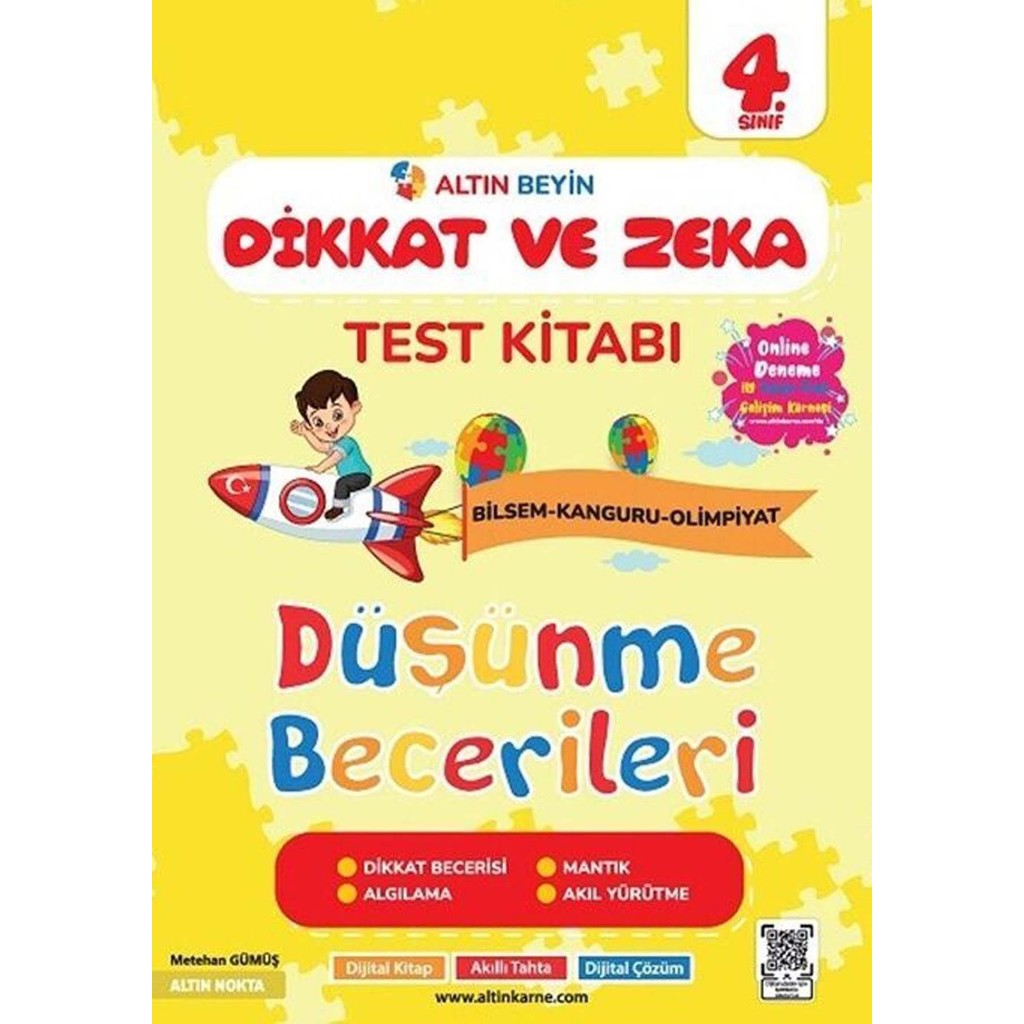 Altın Nokta Yayınevi 4. Sınıf Altın Beyin Dikkat ve Zeka Kitabı Matematik Fiyatı