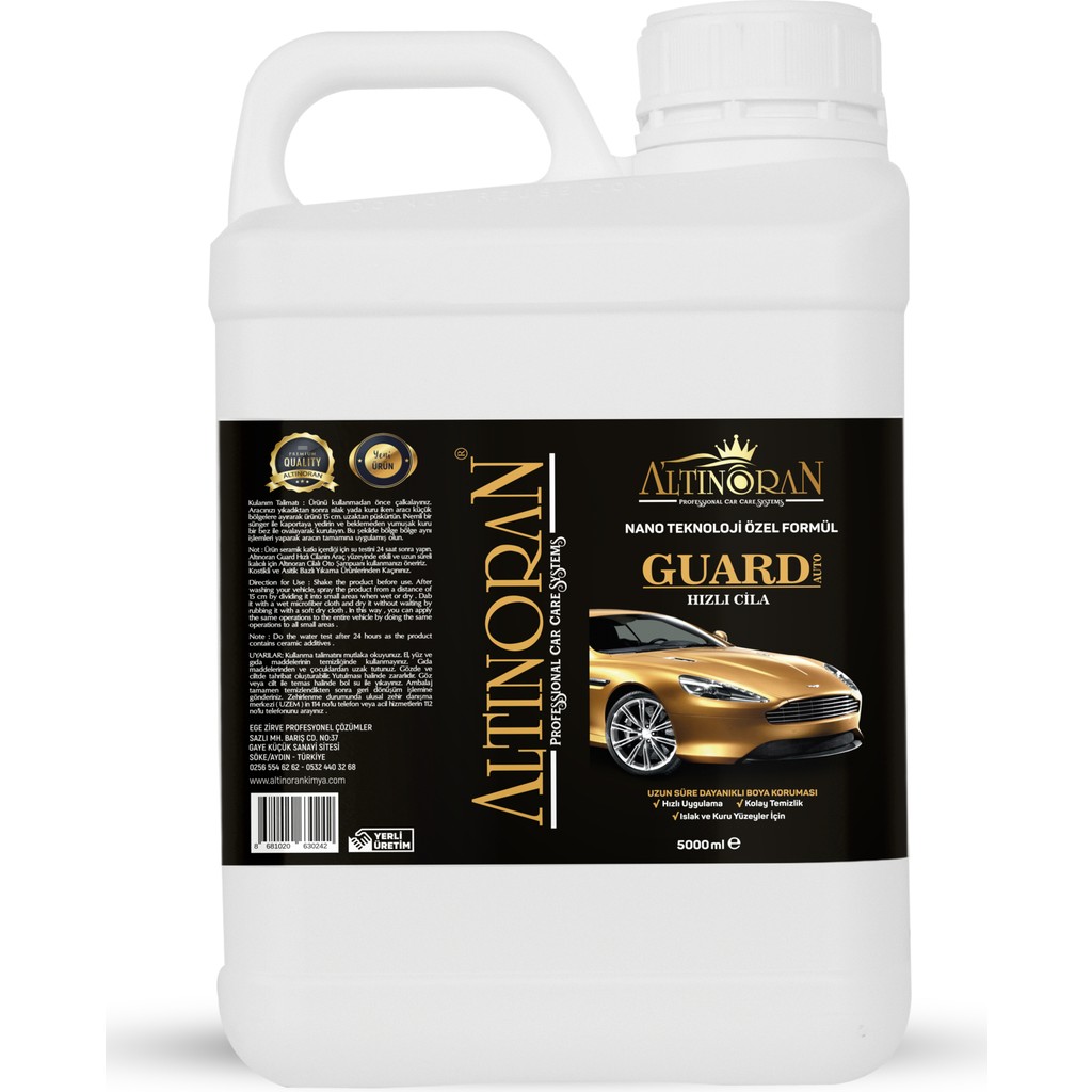 Altın Oran Guard Auto Hızlı Cila 5000 ml Oto Bakım & Temizlik Ürünleri Fiyatı